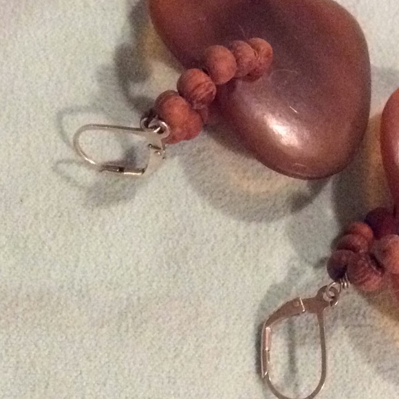 bebe Distressed Heart Earrings set in 925 Posts - Picture 7 of 10